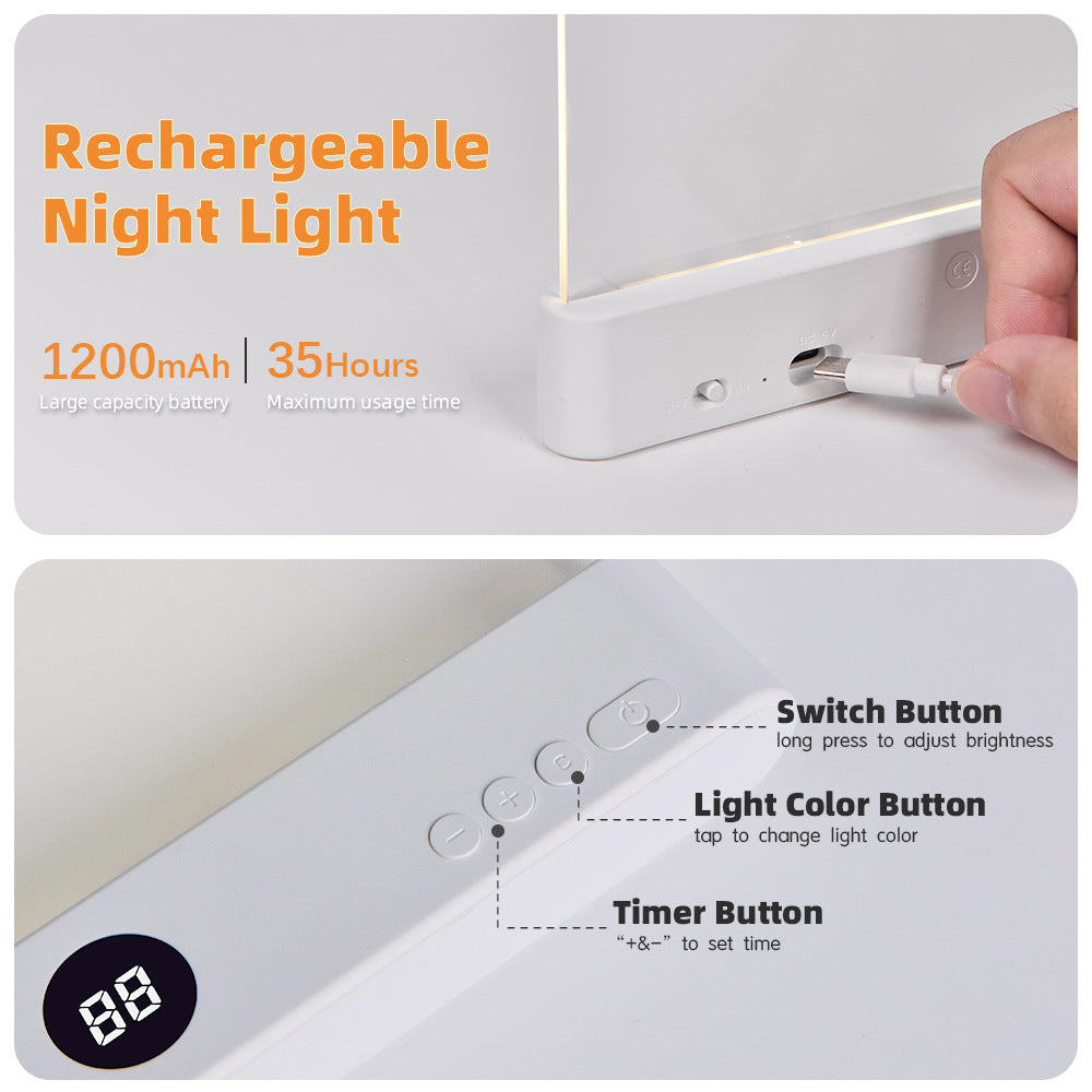 Adjustable LED Reading Lamp with Stepless Dimming