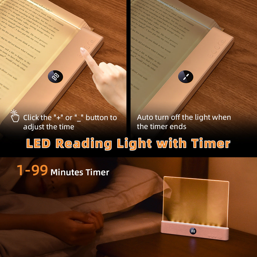 Adjustable LED Reading Lamp with Stepless Dimming