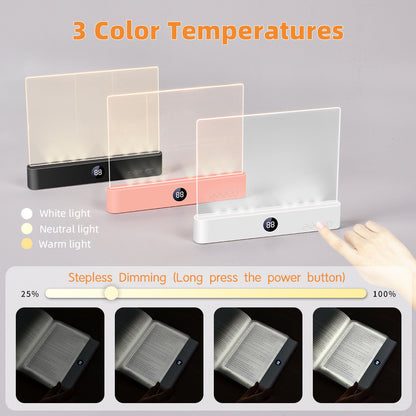 Adjustable LED Reading Lamp with Stepless Dimming